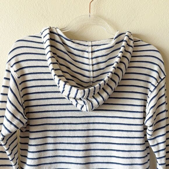 Marine Layer Koa Cream and Blue Striped Coastal Hoodie - Picture 7 of 10